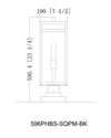 NURI luminaire extérieur noir 596PHBS-SQPM-BK | Luminaire Plus.ca