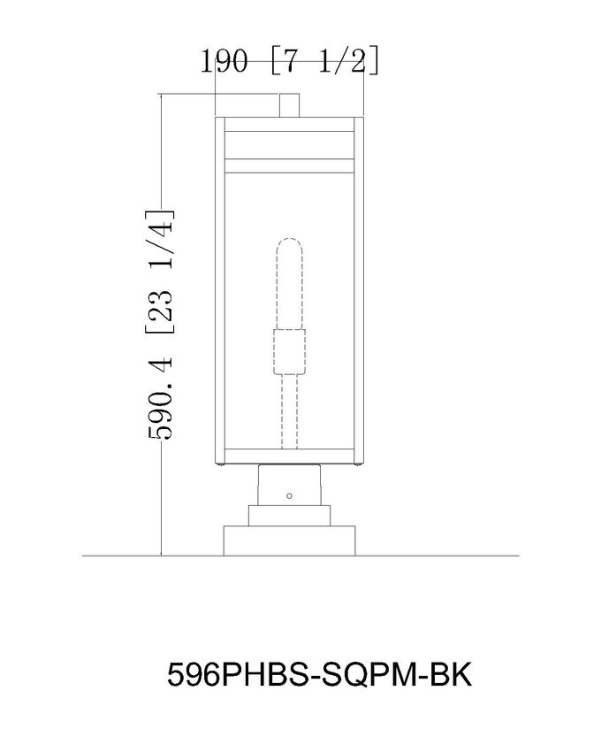 NURI luminaire sur socle extérieur noir 596PHBS-SQPM-BK