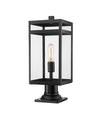 NURI luminaire sur socle extérieur noir 596PHMR-533PM-BK