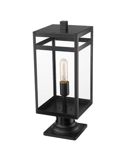 NURI luminaire sur socle extérieur noir 596PHMR-533PM-BK