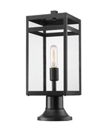 NURI luminaire sur socle extérieur noir 596PHMR-553PM-BK