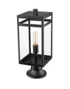 NURI luminaire sur socle extérieur noir 596PHMR-553PM-BK