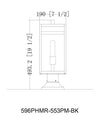 NURI luminaire extérieur noir 596PHMR-553PM-BK | Luminaire Plus.ca