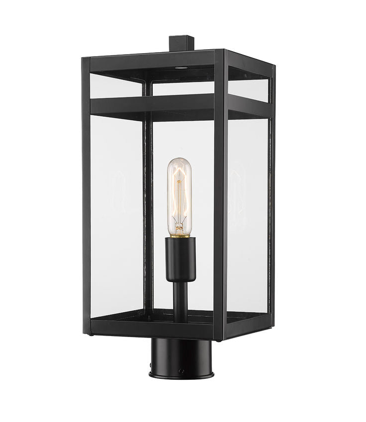 NURI luminaire tête de poteau extérieur noir 596PHMR-BK