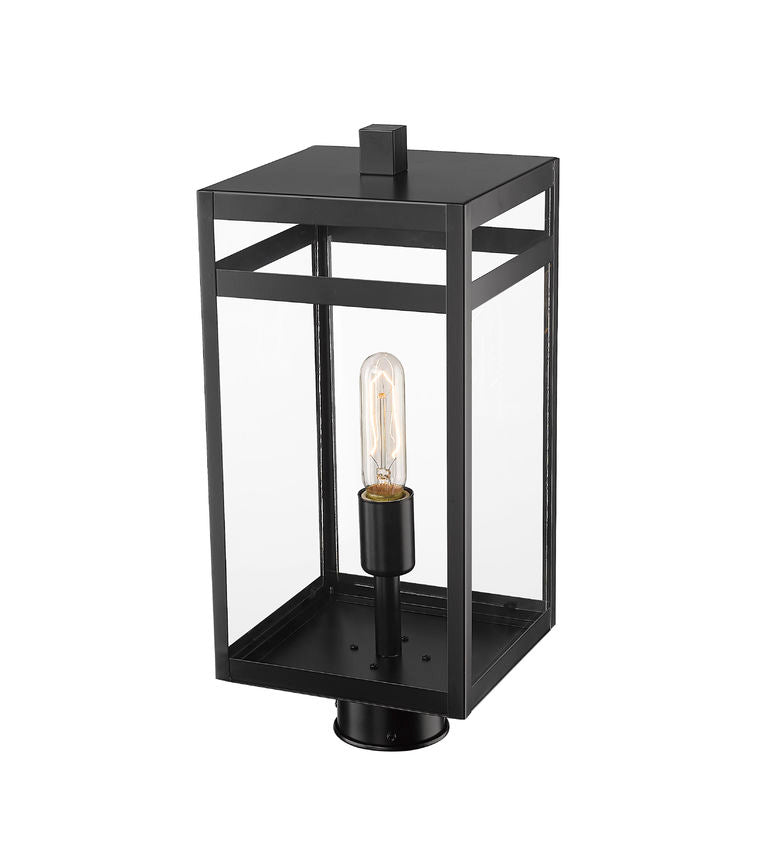 NURI luminaire tête de poteau extérieur noir 596PHMR-BK