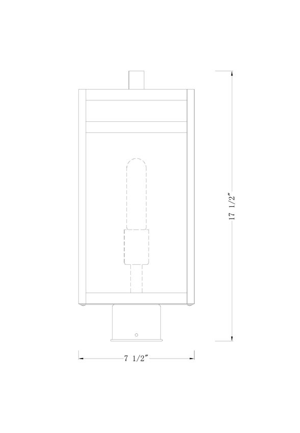 NURI luminaire tête de poteau extérieur noir 596PHMR-BK