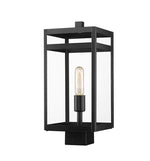 NURI luminaire tête de poteau extérieur noir 596PHMS-BK