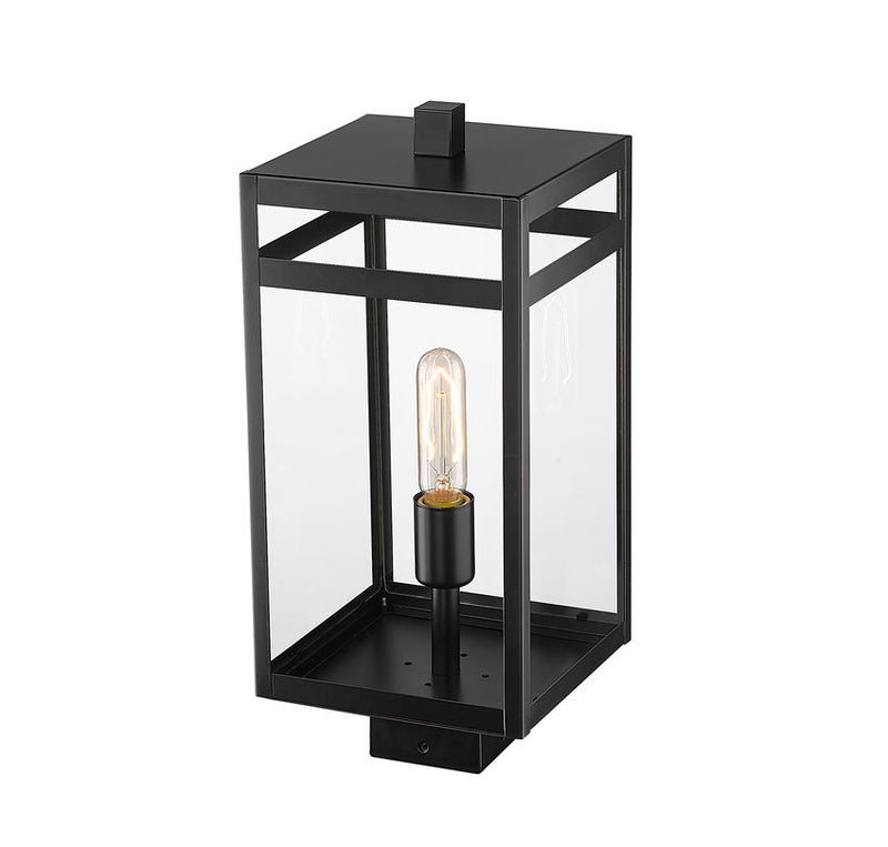 NURI luminaire tête de poteau extérieur noir 596PHMS-BK