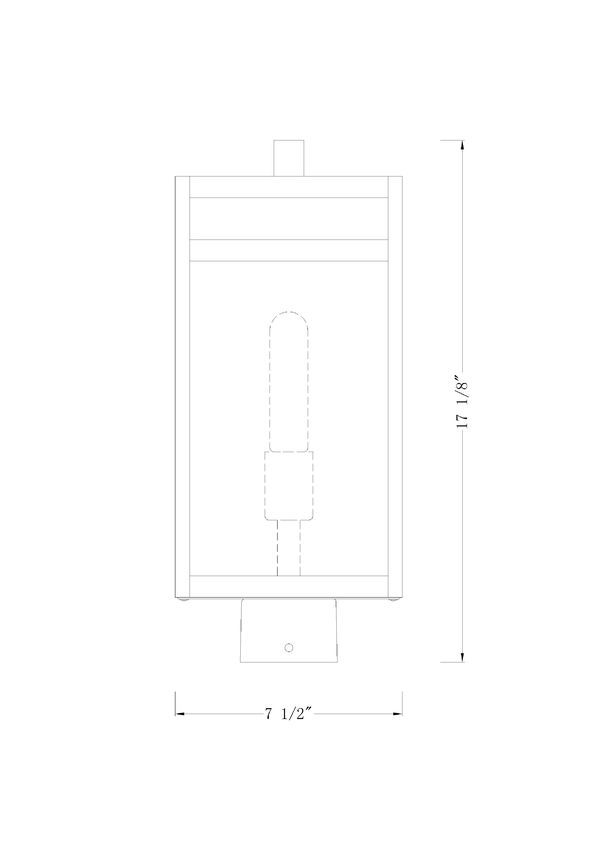 NURI luminaire tête de poteau extérieur noir 596PHMS-BK