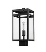 NURI luminaire tête de poteau extérieur noir 596PHMS-BK