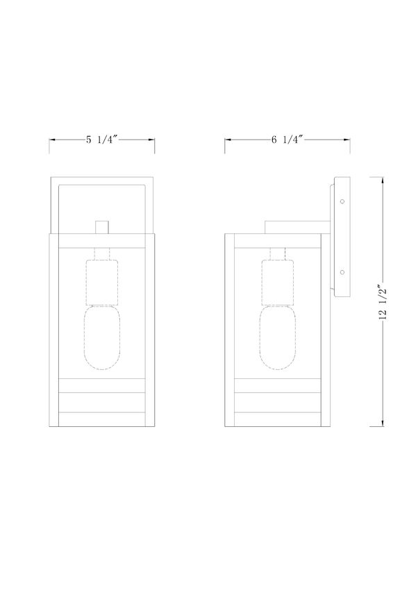 NURI luminaire mural extérieur noir 596S-BK | Luminaire Pus.ca