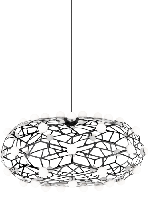 CORAL luminaire suspendu noir C76324BK