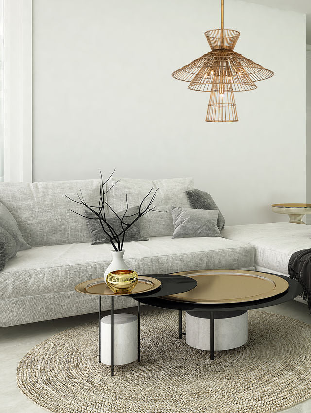 ALITO luminaire suspendu doré 6015-6RB | Luminaire Plus.ca