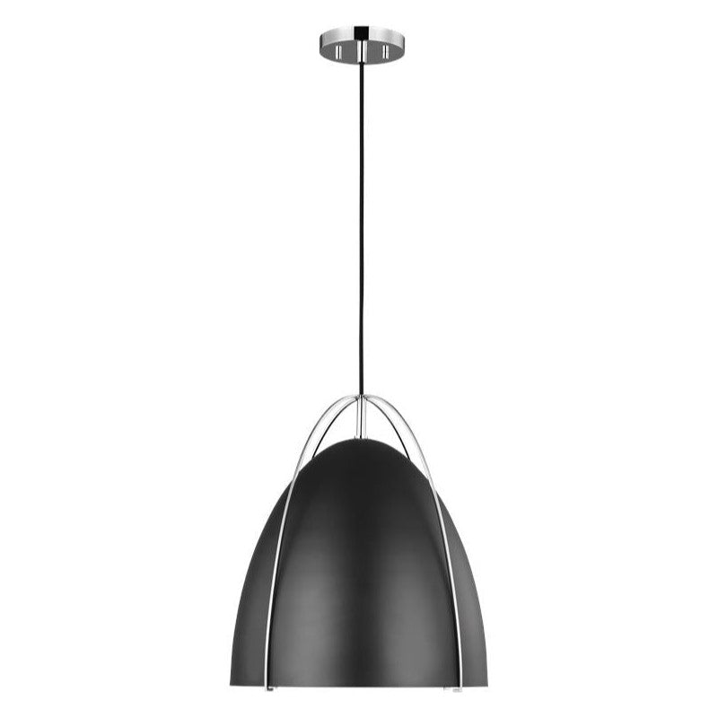 NORMAN luminaire suspendu noir et chrome 6551701-05 | Luminaire Plus.ca