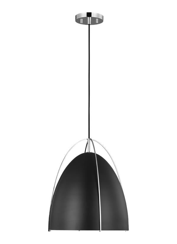 NORMAN luminaire suspendu noir et chrome 6551701-05 | Luminaire Plus.ca