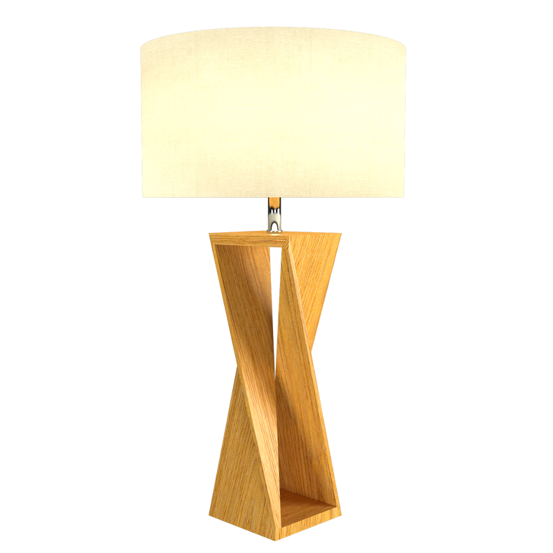 SPIN lampe de table en bois du Brésil 7044 | Luminaire Plus.ca