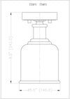 BRYANT luminaire plafonnier doré 733F1-HBR | Luminaire Plus.ca