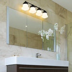 VAUGHN luminaire mural noir et verre blanc 735-4V-MB