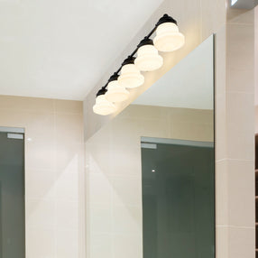 VAUGHN luminaire mural noir et verre blanc 735-5V-MB