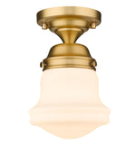VAUGHN luminaire plafonnier doré et verre blanc 735F1-HBR