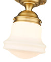 VAUGHN luminaire plafonnier doré et verre blanc 735F10-HBR