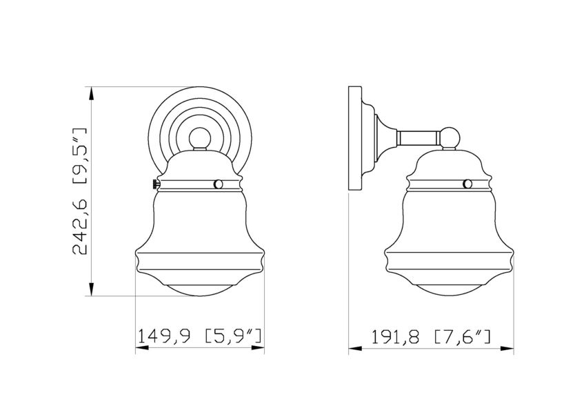 VAUGHN luminaire chrome et verre bullé 736-1S-CH | Luminaire Plus.ca