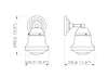 VAUGHN luminaire chrome et verre bullé 736-1S-CH | Luminaire Plus.ca