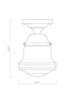VAUGHN luminaire plafonnier bronze et verre bullé 736F10-BRZ | Luminaire Plus.ca