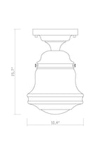 VAUGHN luminaire plafonnier bronze et verre bullé 736F10-BRZ | Luminaire Plus.ca