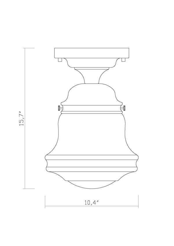 VAUGHN luminaire plafonnier bronze et verre bullé 736F10-BRZ | Luminaire Plus.ca