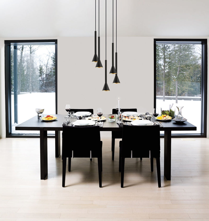 CORTADERAS luminaire suspendu noir et doré 97606A