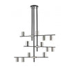 CALUMET luminaire suspendu noir et chrome 814-12MB-PN