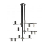 CALUMET luminaire suspendu noir et chrome 814-12MB-PN