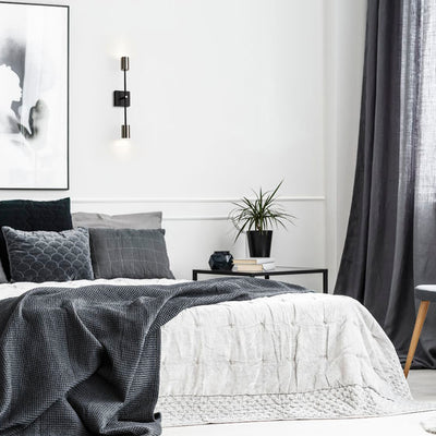 CALUMET luminaire mural noir et nickel brossé 814-2S-MB-PN | Luminaire Plus.ca