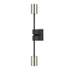 CALUMET luminaire mural noir et nickel brossé 814-2S-MB-PN | Luminaire Plus.ca