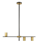 CALUMET luminaire suspendu noir et doré 814-3L-MB-OBR | Luminaire Plus.ca