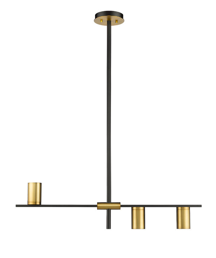 CALUMET luminaire suspendu noir et doré 814-3L-MB-OBR | Luminaire Plus.ca