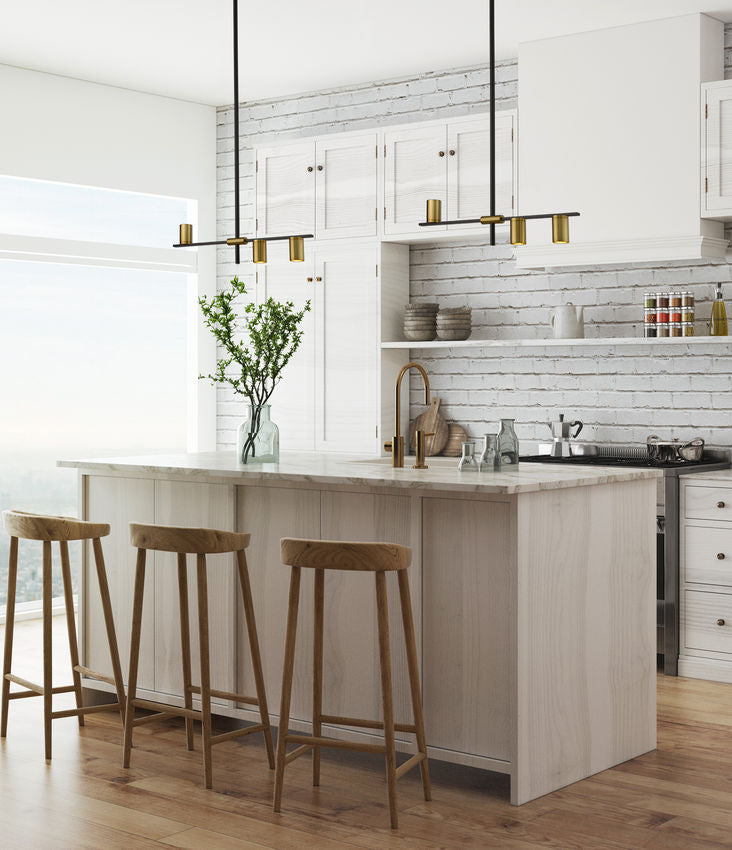 CALUMET luminaire suspendu noir et doré 814-3L-MB-OBR | Luminaire Plus.ca