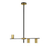 CALUMET luminaire suspendu noir et doré 814-3L-MB-OBR | Luminaire Plus.ca