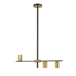 CALUMET luminaire suspendu noir et doré 814-3L-MB-OBR | Luminaire Plus.ca