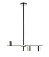 CALUMET luminaire suspendu noir et chrome 814-3L-MB-PN