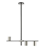 CALUMET luminaire suspendu noir et chrome 814-3L-MB-PN