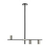 CALUMET luminaire suspendu noir et chrome 814-3L-MB-PN