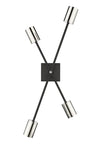 CALUMET luminaire mural noir et nickel brossé 814-4S-MB-PN