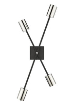 CALUMET luminaire mural noir et nickel brossé 814-4S-MB-PN