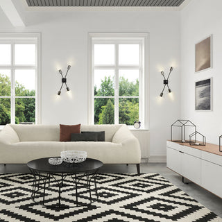 CALUMET luminaire mural noir et nickel brossé 814-4S-MB-PN | Luminaire Plus.ca