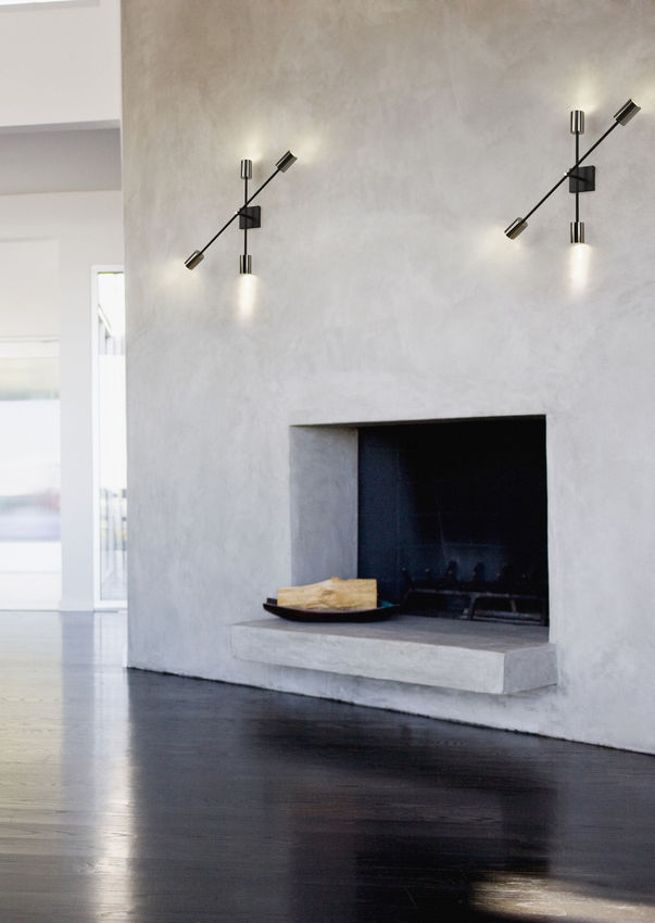 CALUMET luminaire mural noir et nickel brossé 814-4S-MB-PN | Luminaire Plus.ca