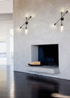 CALUMET luminaire mural noir et nickel brossé 814-4S-MB-PN