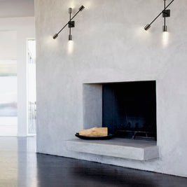 CALUMET luminaire mural noir et nickel brossé 814-4S-MB-PN | Luminaire Plus.ca