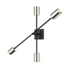 CALUMET luminaire mural noir et nickel brossé 814-4S-MB-PN